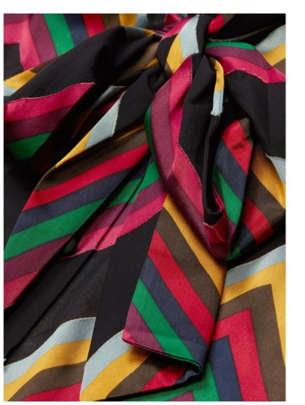 Alice + Olivia Merideth Chevron Tie-Neck Blouse Size XS NWT - Picture 5 of 11